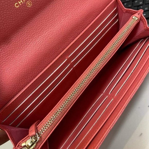 Chanel CC Gusset Classic Flap Wallet Quilted Caviar Long - Picture 3 of 9